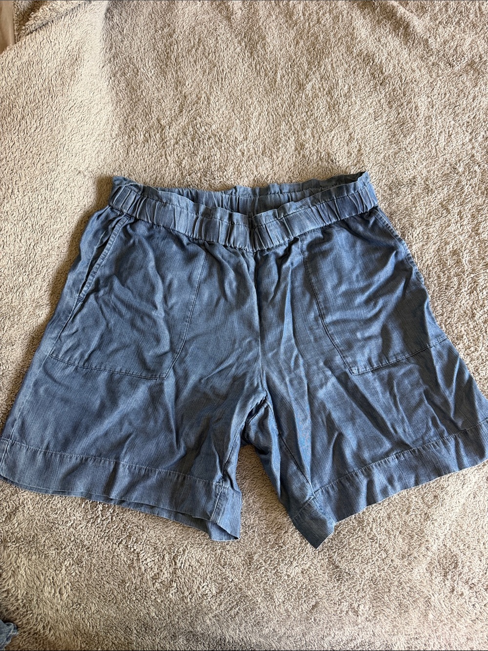 J. Jill Casual Blue Lightweight Linen-Blend Shorts - XL